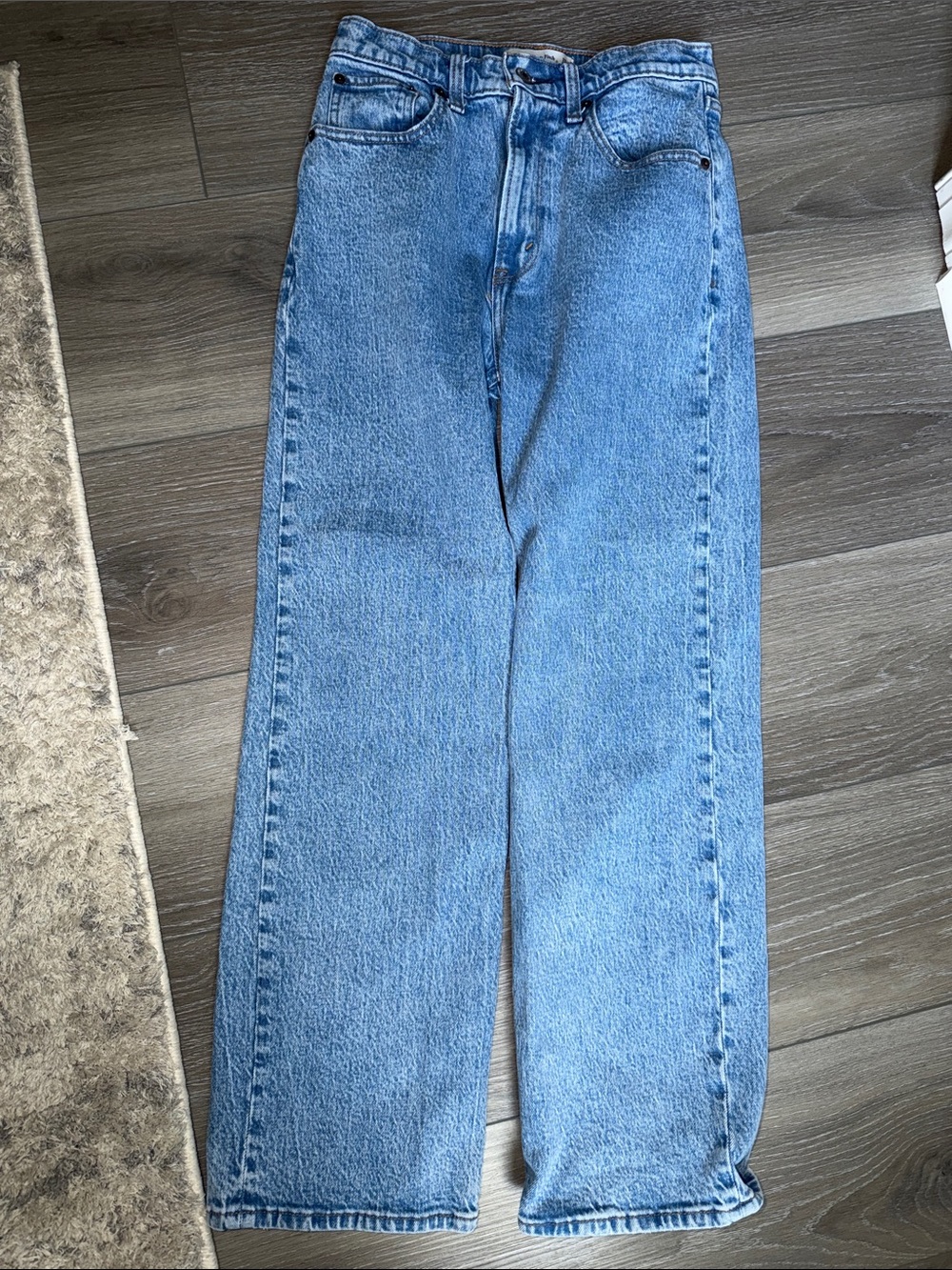 Abercrombie & fitch Classic High-Rise Straight Leg Women's Jeans - Light Blue